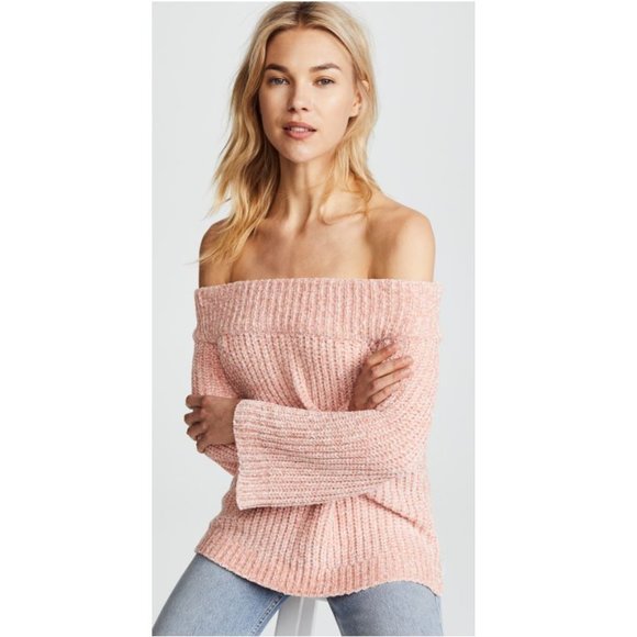 English Factory Knit Off-the-Shoulder Sweater - Picture 1 of 5